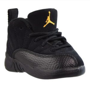 Jordan 12 Retro Black Taxi (TD) Toddler Shoes Retro Black Taxi 8C